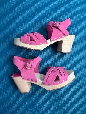 Women’s Pink Suede Swedish HasBeen LOFT Ann Taylor